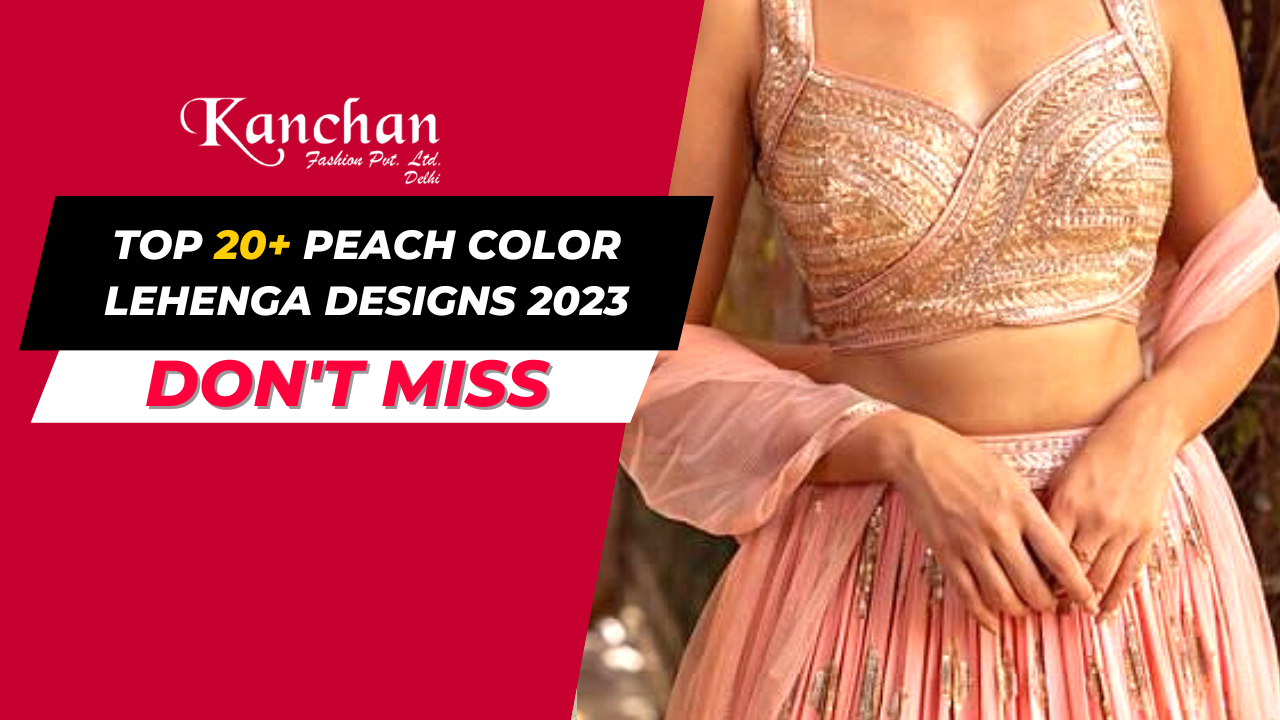 Top 20+ Peach Color Lehenga Designs 2023